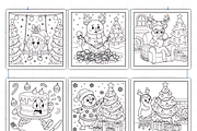 Funny Christmas Coloring Book, a Seasonal Illustration by Design Station (Thumbnail 3 of 3)