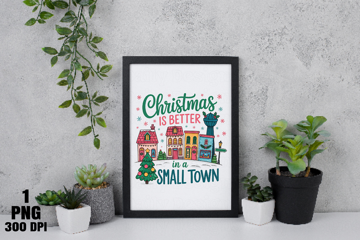 Small Town Christmas png, an Illustration by Daily.Designs (Photo 5 of 5)