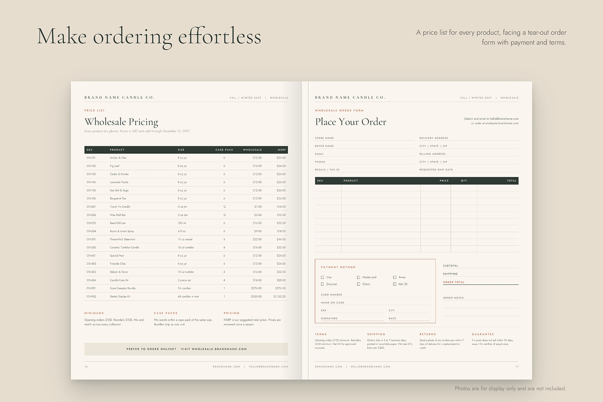 Wholesale Line Sheet Template, a Magazine Template by Lauren Hodges (Photo 12 of 15)