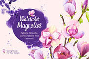 Repeating patterns with magnolias, a Graphic by Mona Monash (Thumbnail 1 of 12)