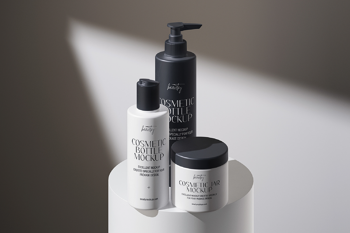 Cosmetic Set Mockup, a Packaging Mockup by Mocklux (Photo 2 of 8)