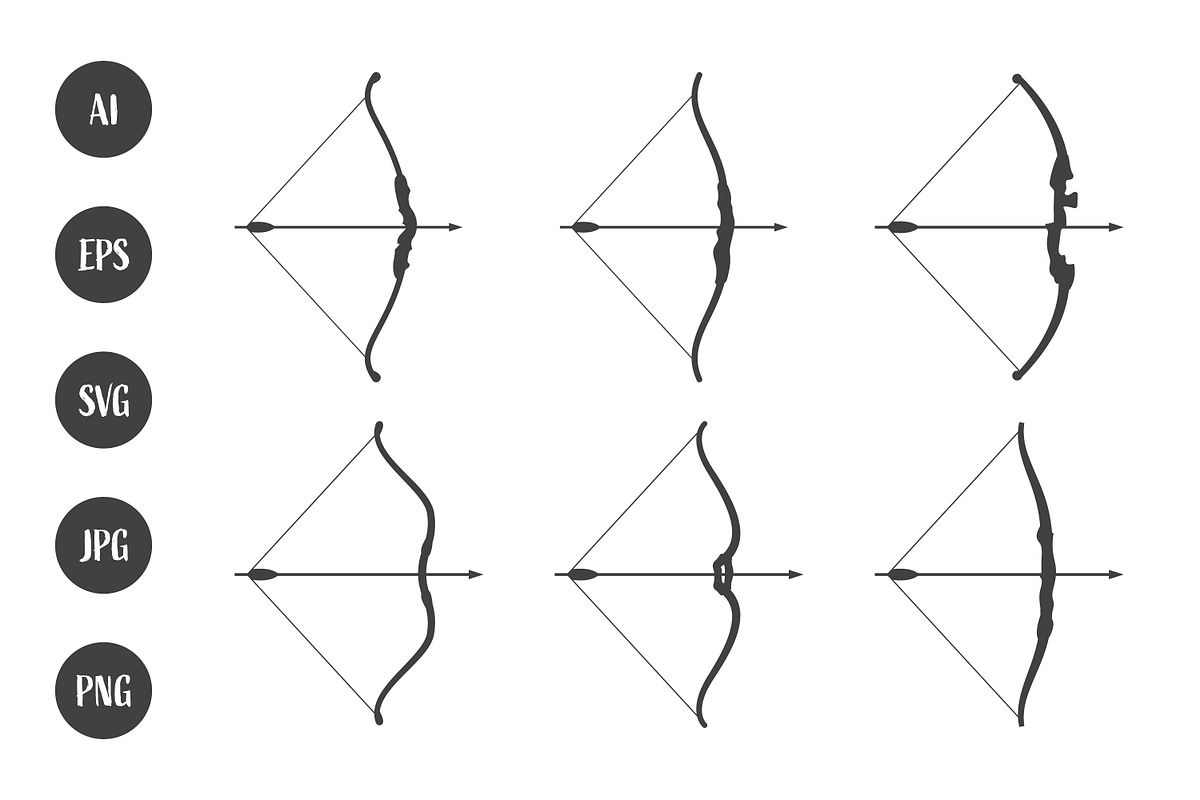 Collection of Bow and Arrow, a Sport Illustration by Saba Vector