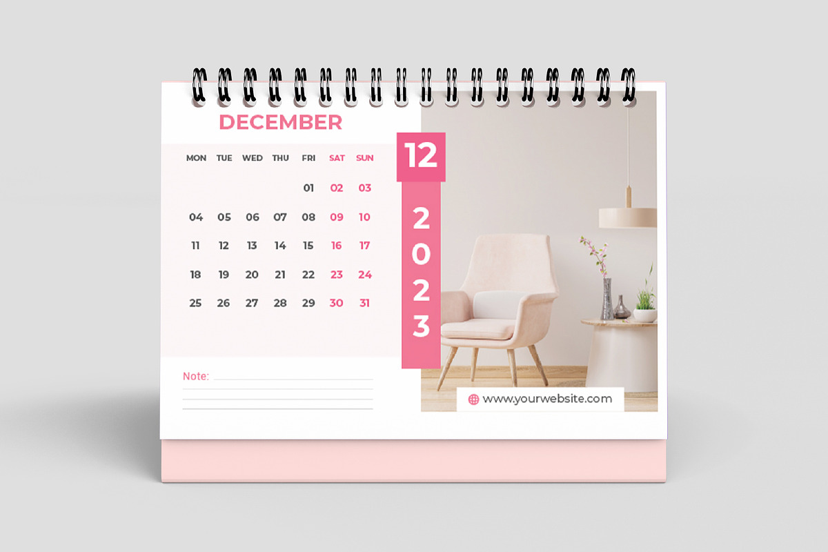 Desk Calendar 2023 Template., a Templates & Theme by Mk_Studio (Photo 3 of 3)