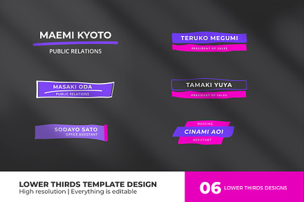 Lower Thirds Template Design