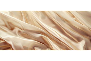 Soft champagne silk fabric folds, a Beauty & Fashion Photo by piter.goskov