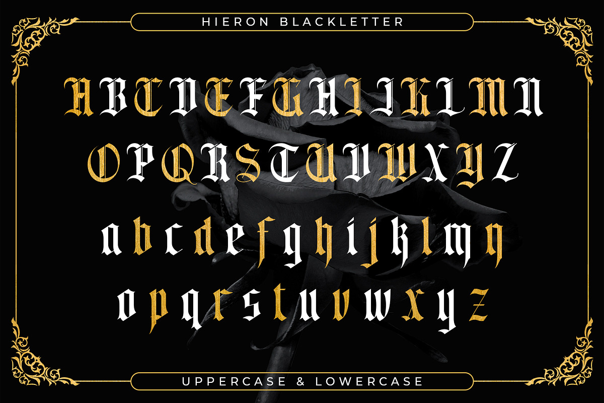 Hieron - Blackletter Font, a Blackletter Font by Idea Studio (Photo 10 of 12)