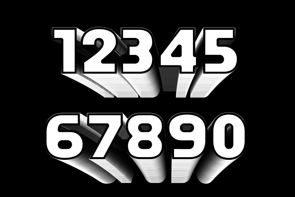 Striped Bold Long Shadow Text Effect preview 2
