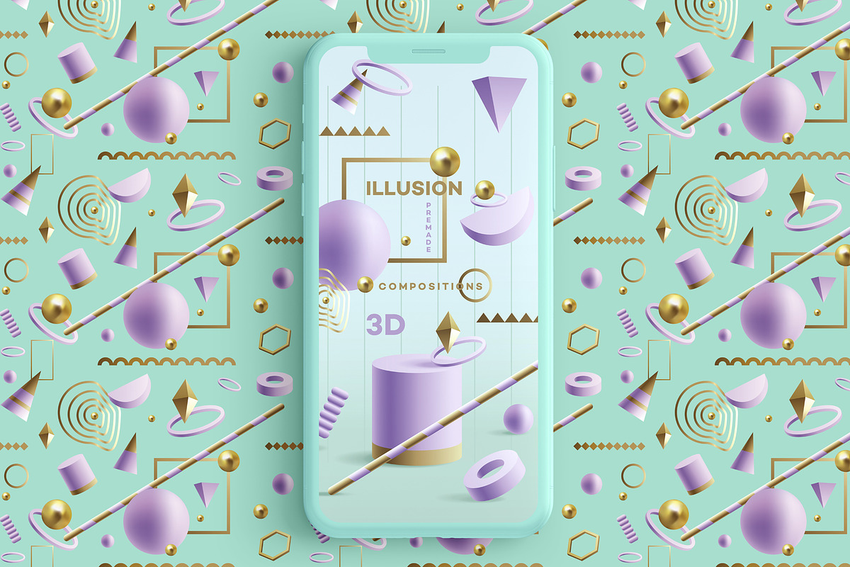 Illusion- 3D Geometric Objects, an Object Graphic by Polar Vectors (Photo 10 of 21)