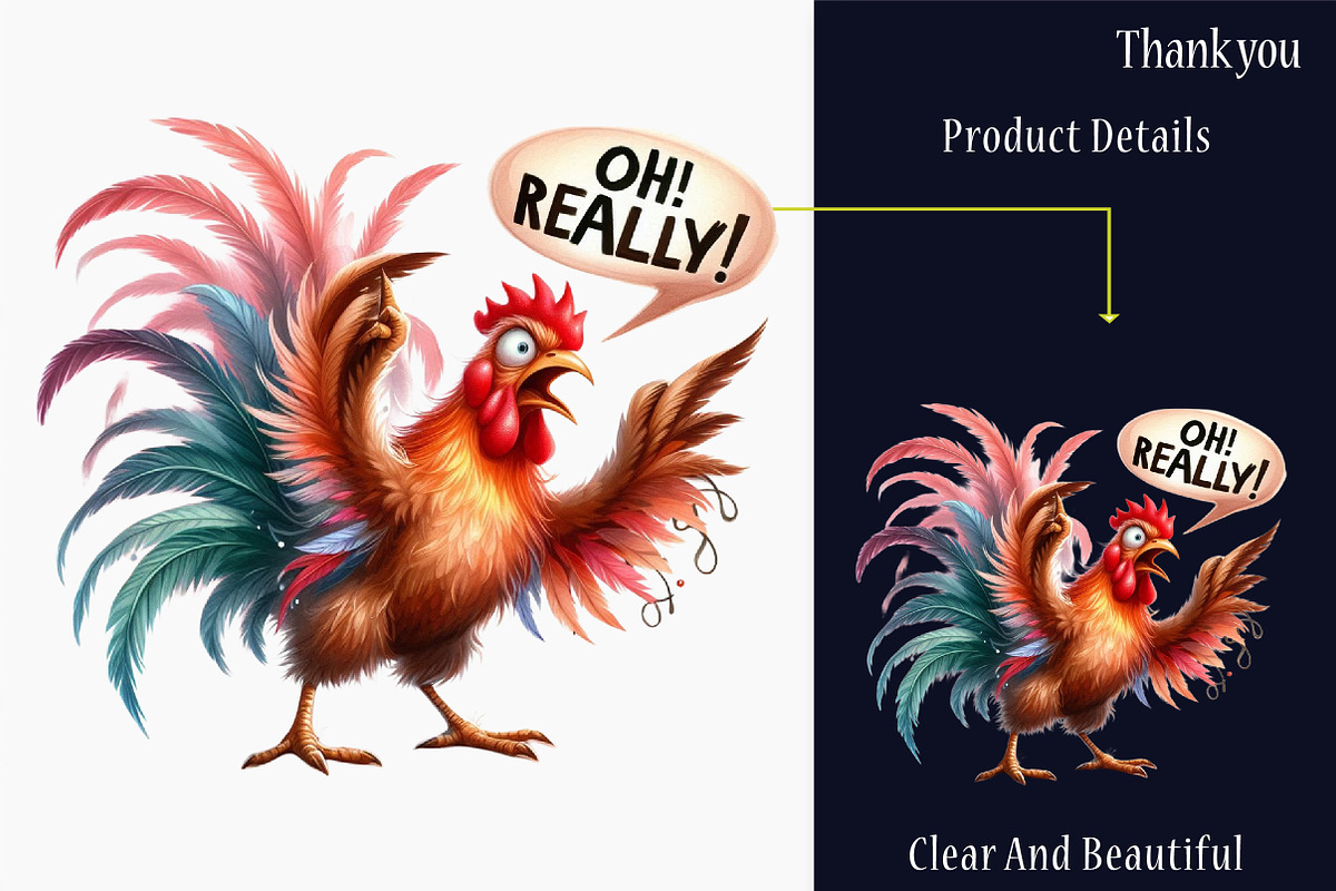 Sarcastic Chickens and Ducks Clipart, a Graphic by designcity5 (Photo 5 of 5)