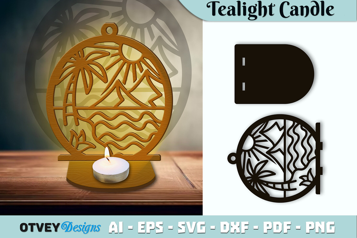 Beach Sunset Tealight Candle Holder, an Object Graphic by OTVEY DESIGN (Photo 8 of 13)