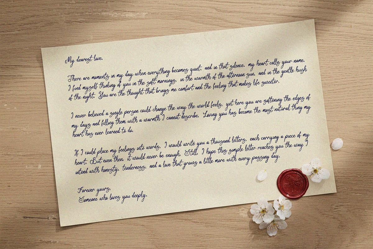 Ulya Elegant Script Font, a Script Font by NTC Graphic (Photo 6 of 8)