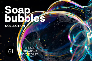 Soap bubbles. 61 images, an Abstract Photo by Handmadefont