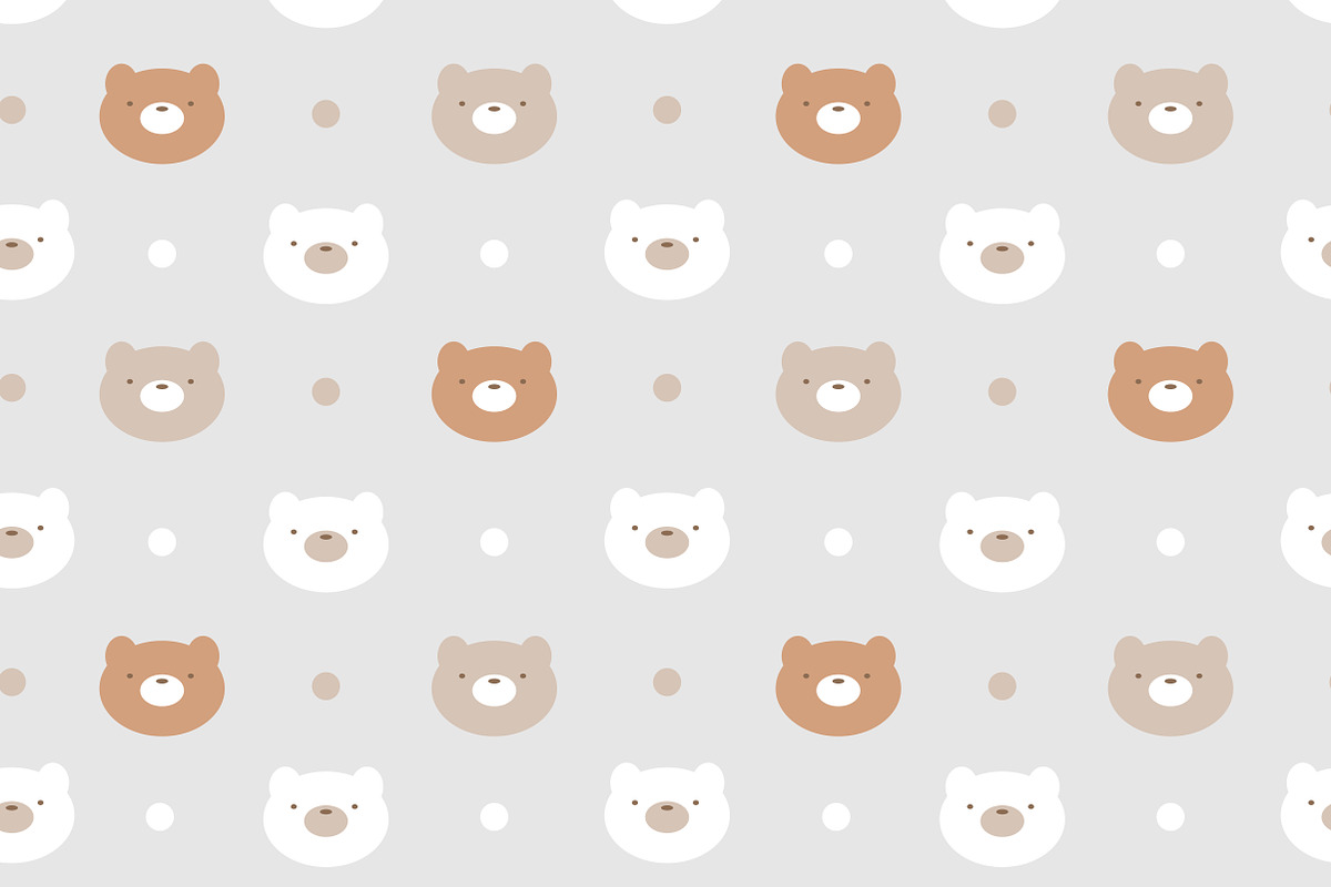 Vector set "Cute grey pattern" preview 5
