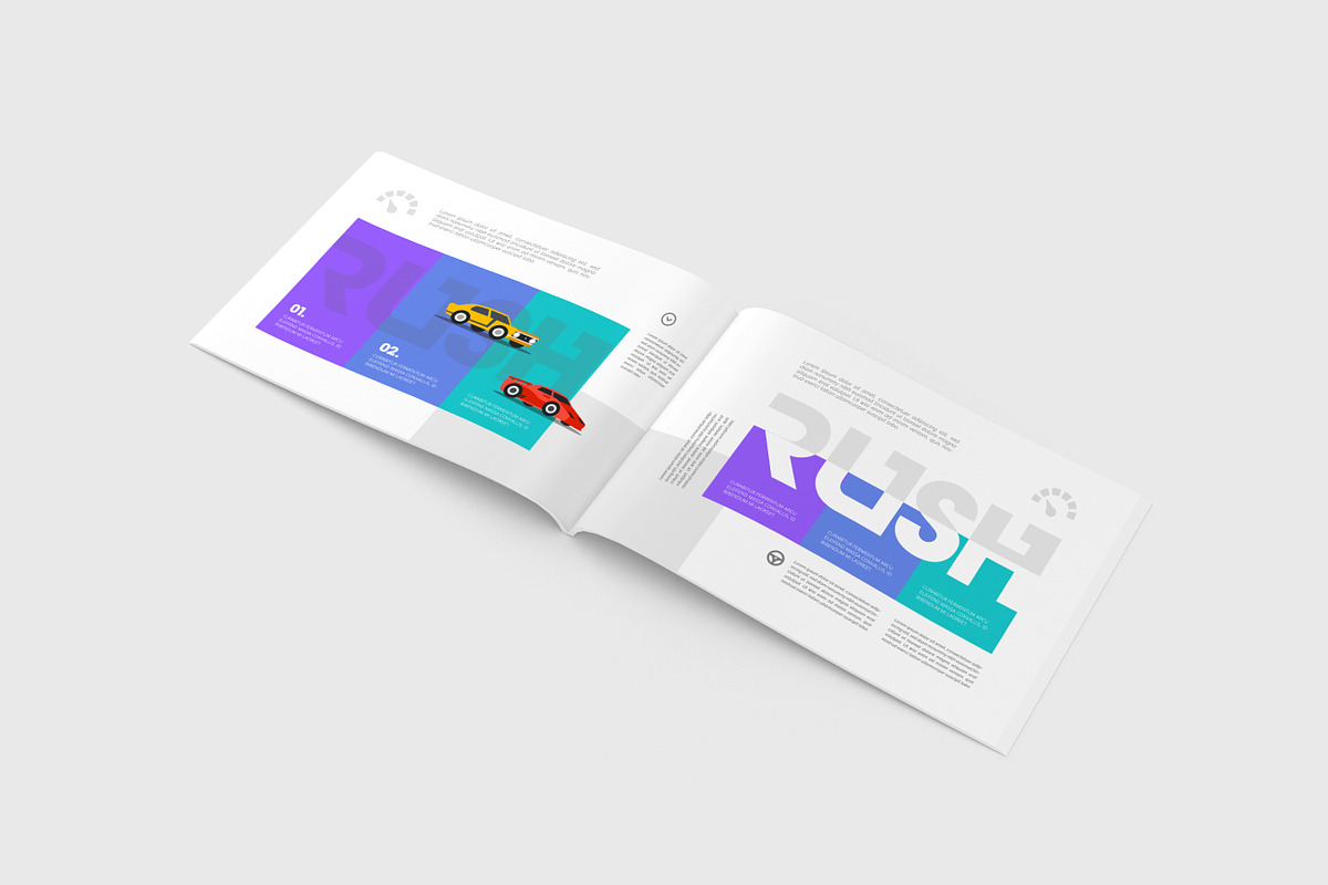 A4 Landscape Magazine Mock-Up, a Books & Magazine Mockup by Toasin Studio