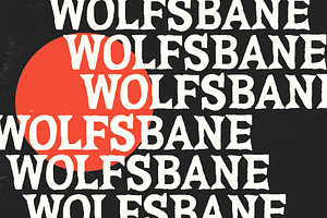 WOLFSBANE, a Serif Font by Midnight Grim