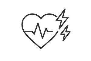 Heart symbol with heartbeat line and, a Healthcare Illustration by ZinetroN