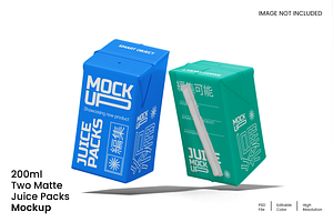 Juice Packs Mockup, a Packaging Mockup by Unerispace