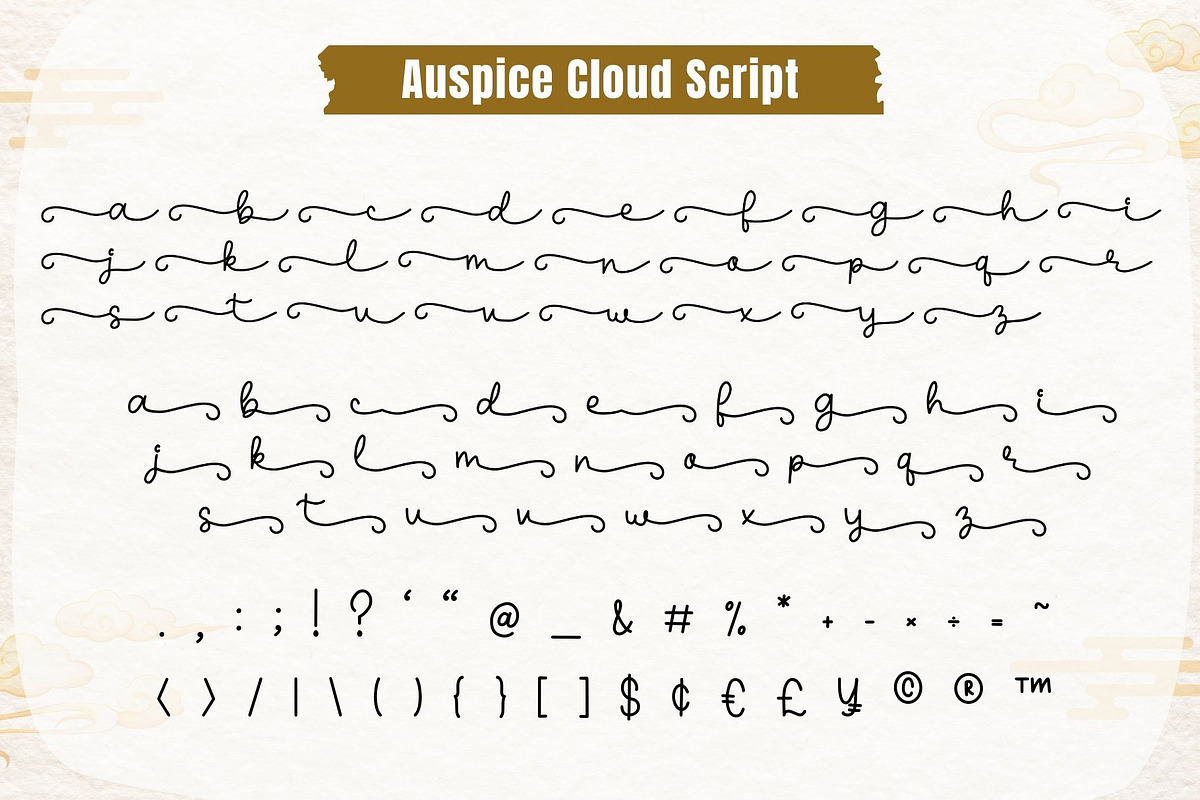 Auspice Cloud - Chinese Font Duo, a Script Font by AnningArts (Photo 8 of 8)
