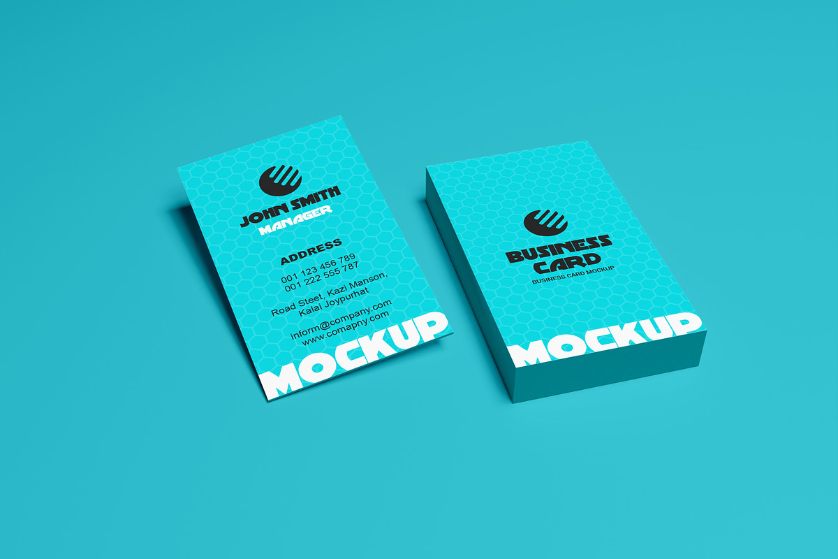 Vertical Business Card Mockups, a Product Mockup by alimran24 (Photo 5 of 12)
