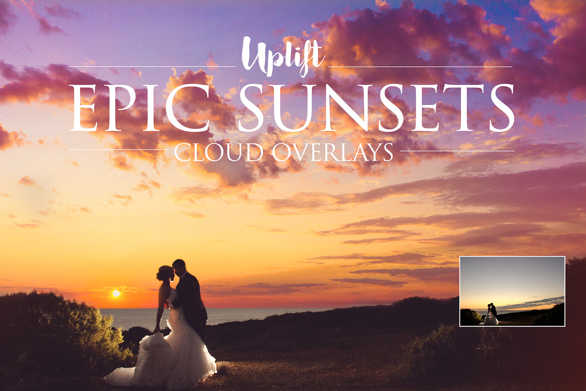 Epic Sunsets Cloud Overlays, an Action Add-On by Uplift Actions (Photo 1 of 5)