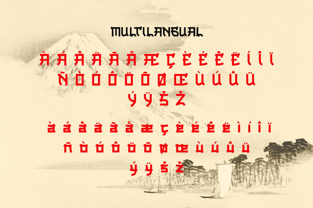 Onari Faux Japanese Font, a Font by twinstd (Photo 8 of 10)