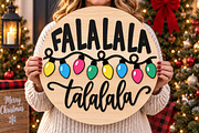 Christmas Falalala SVG Laser Cut, a Seasonal Illustration by Canvas Craft (Thumbnail 4 of 6)