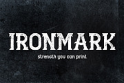 Ironmark – Bold Retro Letterpress, a Serif Font by OWPictures (Thumbnail 1 of 10)