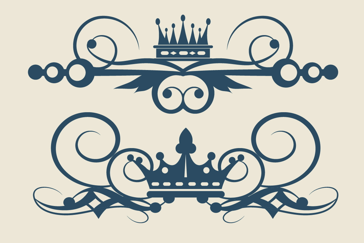 Set Vector Vintage Elements, an Icon by kio (Photo 3 of 4)
