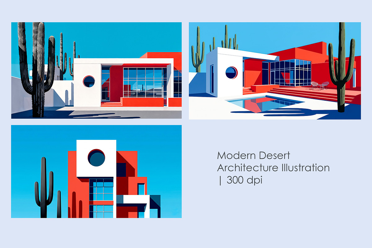 Modern Desert Architecture, an Object Illustration by StockVerse Creative (Photo 1 of 4)