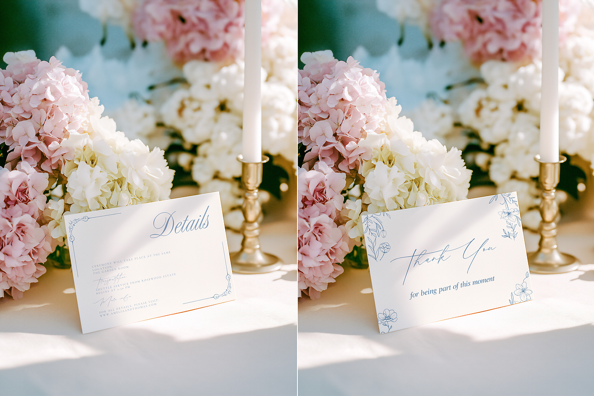 Hydrangea 3.5x5 RSVP Card Mockup, a Product Mockup by Serenefeeling (Photo 2 of 6)