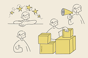 TOMMY PNG LINE ART (45 elements), a Person Illustration by Bonfloret Studio (Thumbnail 6 of 10)