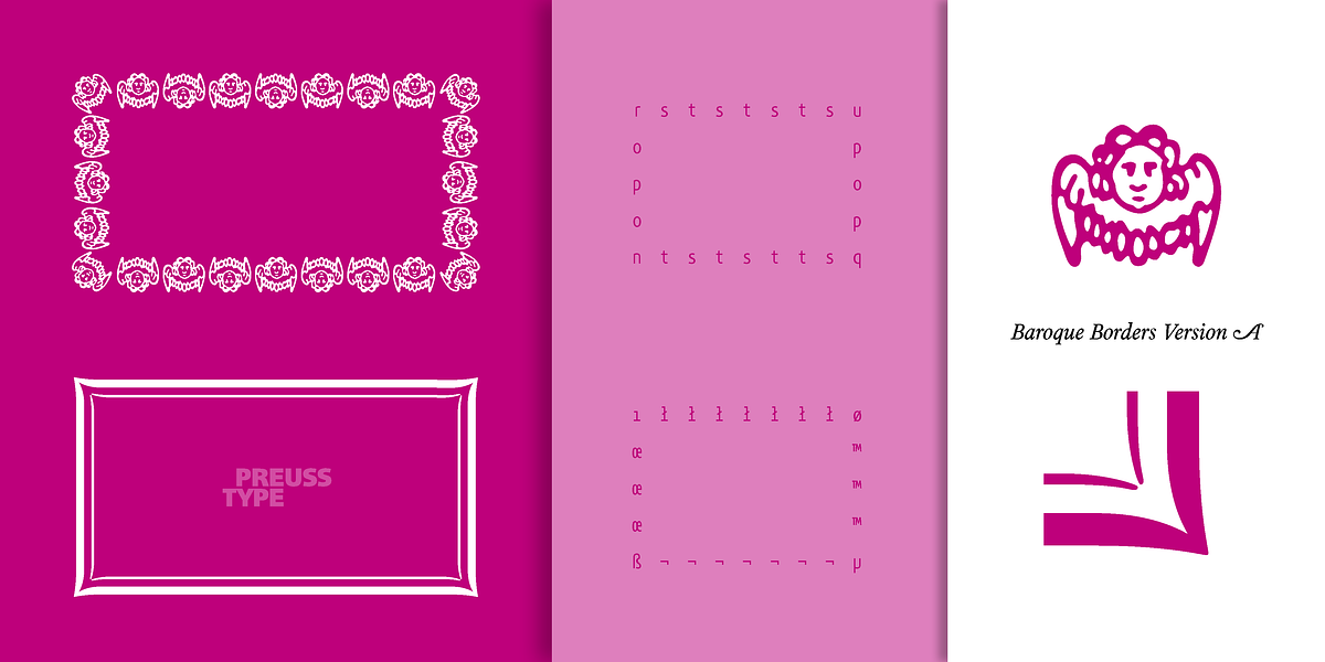 Baroque Borders, a Symbol Font by preussTYPE (Photo 13 of 16)