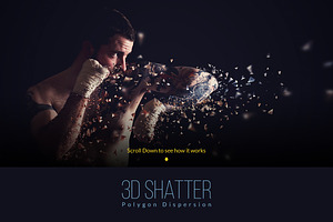 3D Polygon Shatter Photoshop Action