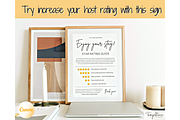 Airbnb Rating Sign, Host Review VRBO, a Poster Template by Templatables (Thumbnail 2 of 9)