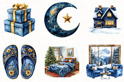 Dreamy Night Christmas Clipart, an Illustration by OK Design (Thumbnail 4 of 5)