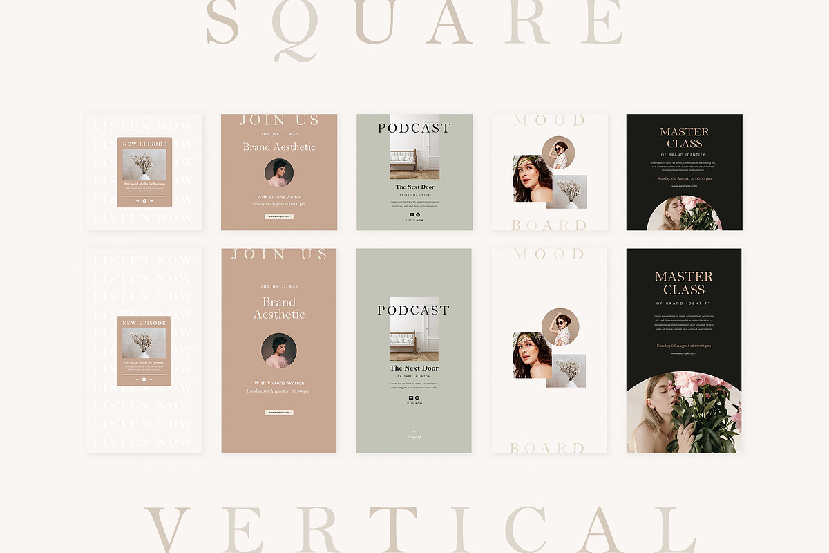 Influencer Instagram Pack, a Social Media Template by Vynetta
