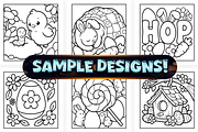 Bold and Easy Easter Coloring Pages, a Seasonal Illustration by Craftsbeefy (Thumbnail 2 of 4)