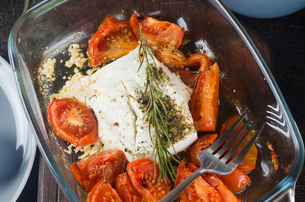 Viral recipe pasta with Feta baked and tomatoes, garlic and herb, a Food & Drink Photo by vimart
