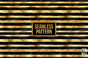 Black Gold Watercolor Stripe Pattern, a Pattern Graphic by Creative Store (Thumbnail 4 of 4)