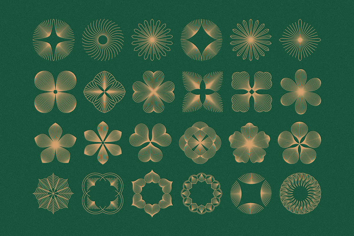 Gold foil, linear design elements, a Graphic by venimo (Photo 3 of 9)