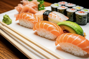Gourmet Sushi Platter, a Photo by rarrarorro