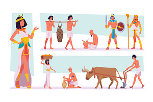 Egypt. Historical ancient characters, a Person Illustration by Onyx