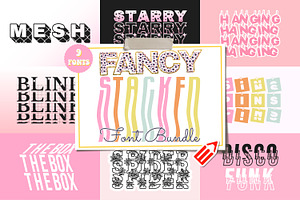Fancy Stacked Font Bundle