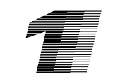 Number 1 speed motion lines logo, a Branding & Logo Template by Leksono (Thumbnail 2 of 2)