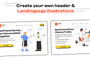 Friendship 2D Illustration Pack, a Person Illustration by orenjidesign (Thumbnail 6 of 8)