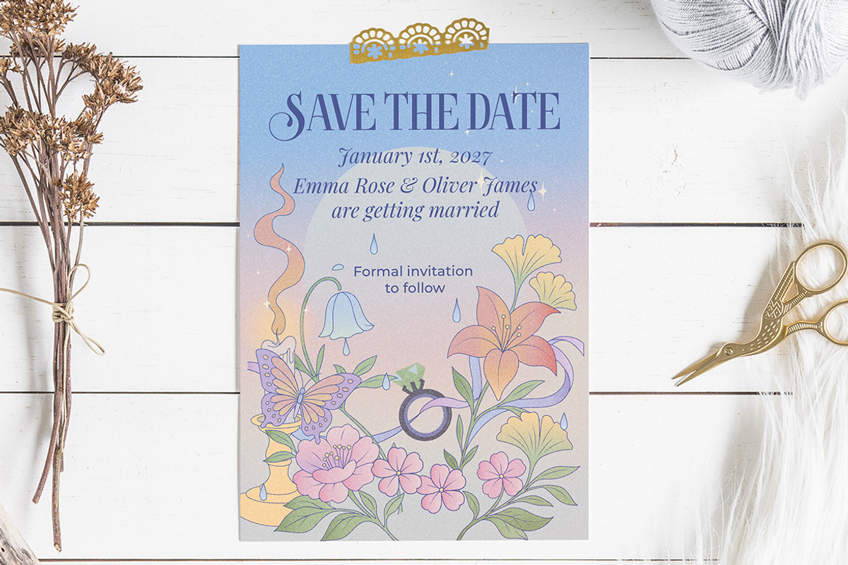 Whimsical Save the date Invitation, an Invitation Template by Squirrel92 (Photo 2 of 2)