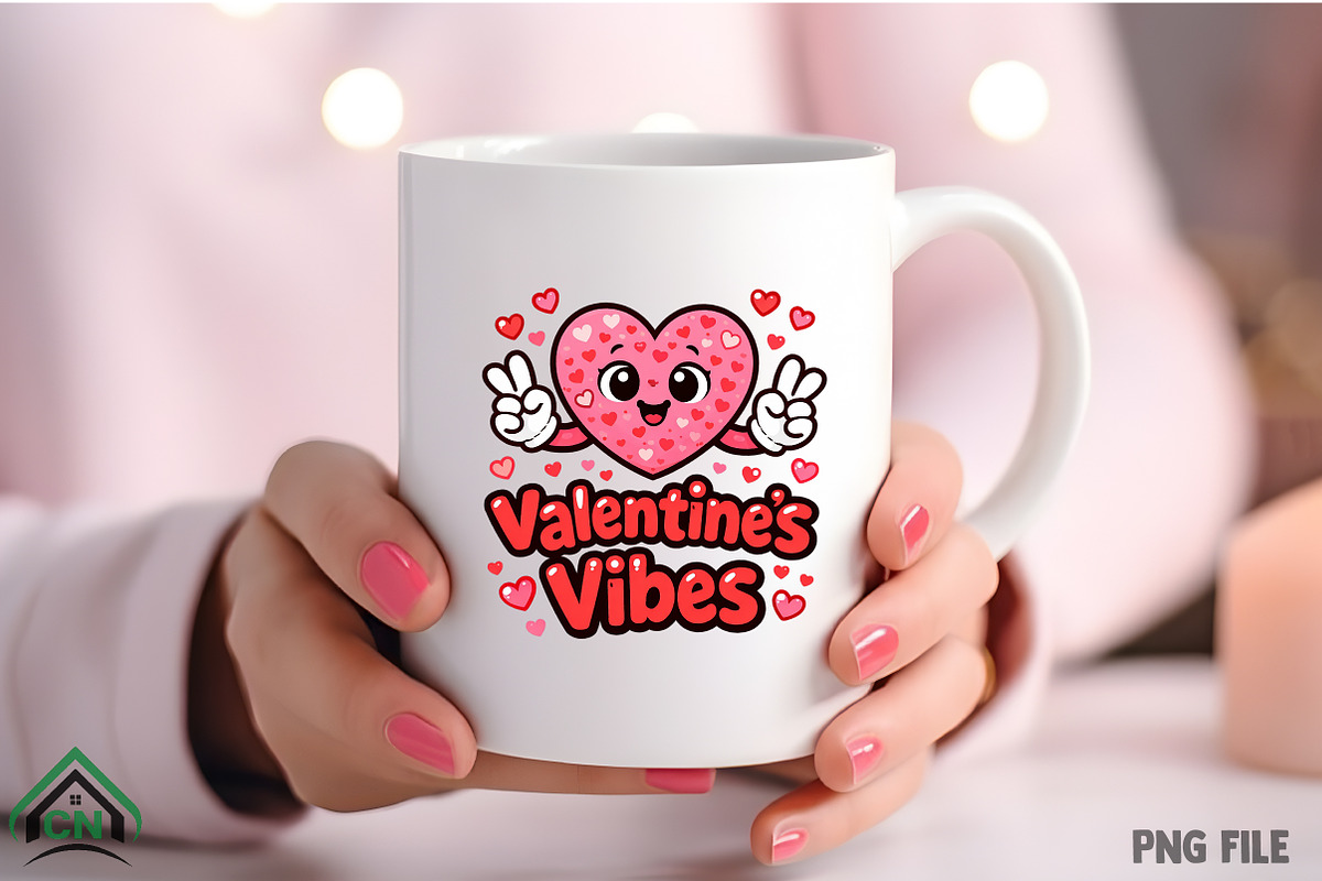Valentine’s Vibes Cute Heart PNG, an Illustration by Craft Nest (Photo 4 of 4)