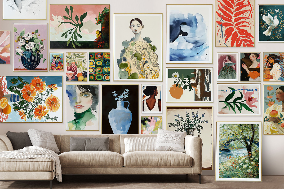 80 Artistic Botanical Prints Gallery, a Background Graphic by Muzi pear studio (Photo 2 of 8)