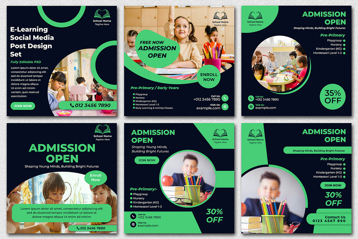 School Editable Instagram Post, a Social Media Template by Mohammad Sarfaraz (Photo 4 of 5)
