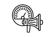 Speedometer Line Icon, an Outline Icon by Pexelpy (Thumbnail 2 of 2)